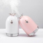 Wholesale USB Cool Mini Princess Crown Mist Humidifier with 7 Color LED Night Light, Auto Shut-Off, and Quiet Operation (Pink)